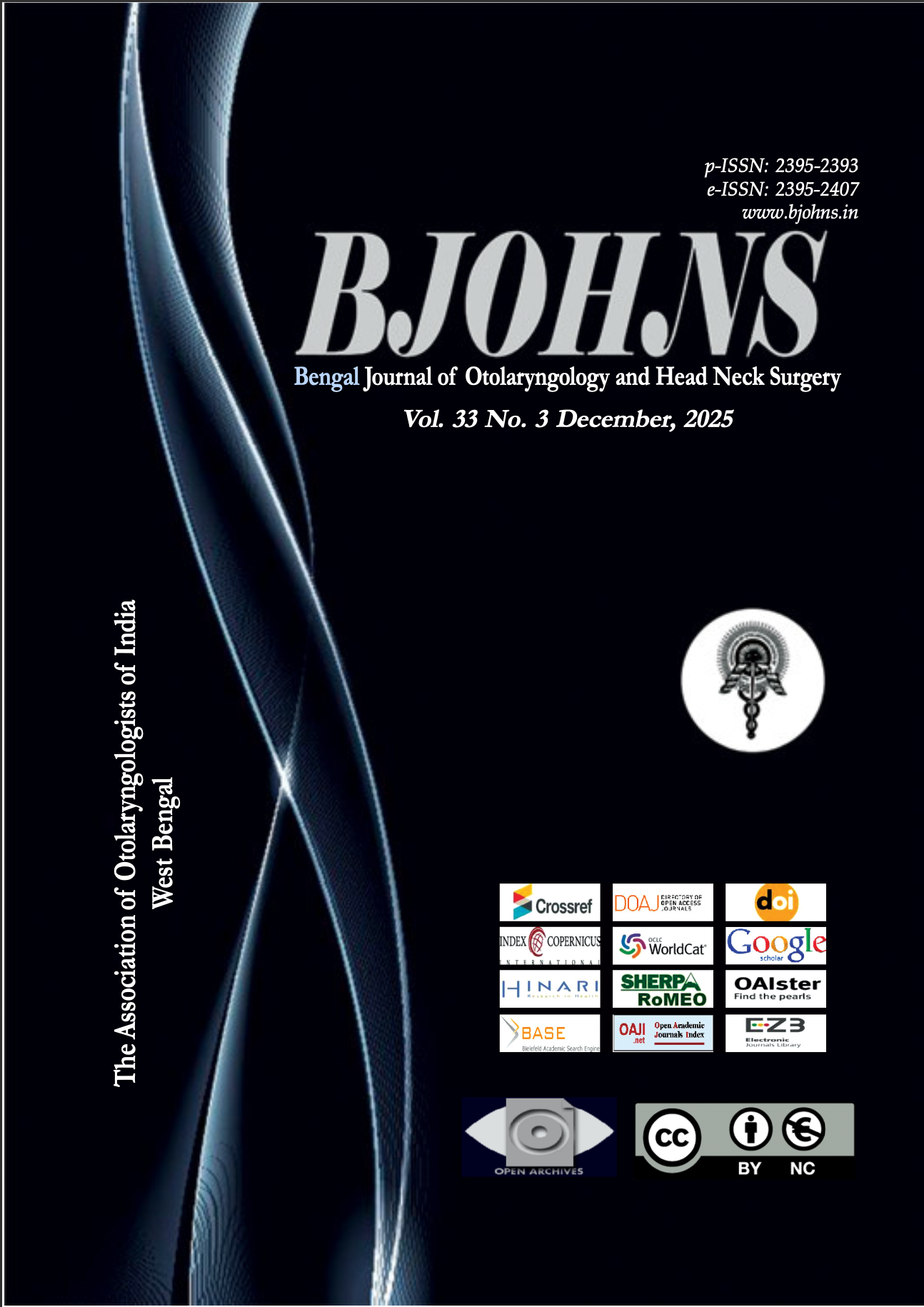					View Vol. 33 No. 3 (2025): Bengal Journal of Otolaryngology and Head Neck Surgery
				